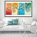 Colorful Tree 5D DIY Full Drill Diamond Painting 4-pictures Combination Kit