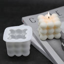 Round Cube Candle Plaster Mould Cavities Silicone Square Bubble Dessert Molds