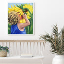Sunflowers Girl Oil Painting By Numbers DIY Frameless Art Picture On Canvas