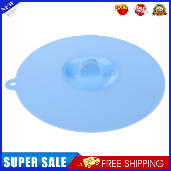 Silicone Cup Lid Reusable Leakproof Insulation Bowl Cup Cover (Blue L)