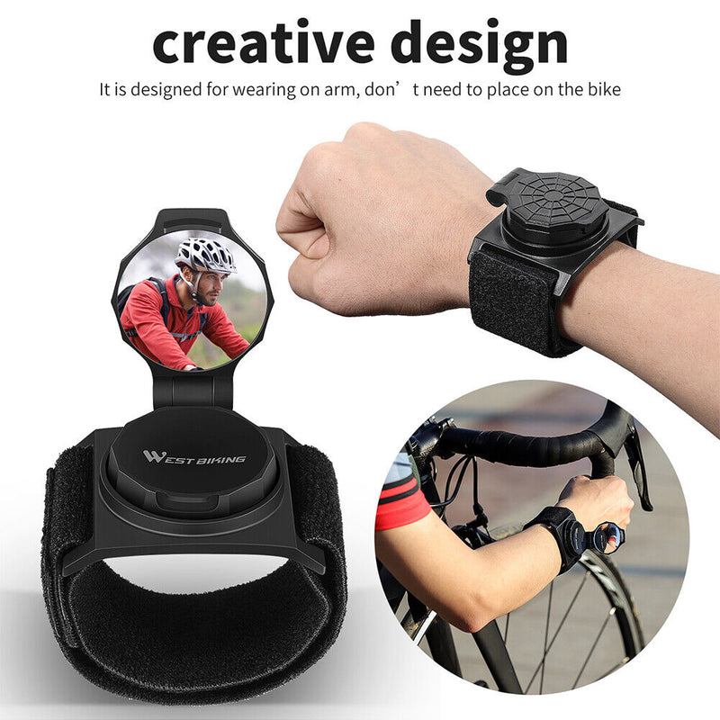 WEST BIKING Bike Bicycle Wrist Rearview Rear View Mirror Cycling Accessory