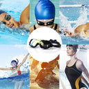Adults Swimming Eyewear Outdoor Waterproof Anti-fog Diving Goggles (Black)