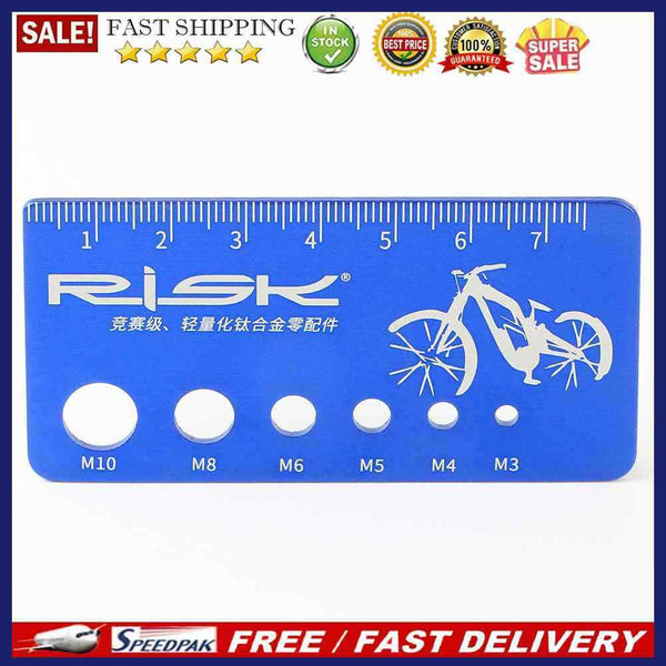 RISK Portable Screw Measuring Ruler MTB Road Bicycle Length Meter Measure Tool