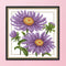 12 Month Flower Cross Stitch Printed Canvas DIY Needlework (September H431)