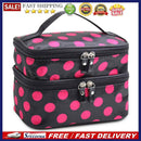 Double Layer Women Cosmetic Bag Zipper Organizer Portable Travel Makeup Sto