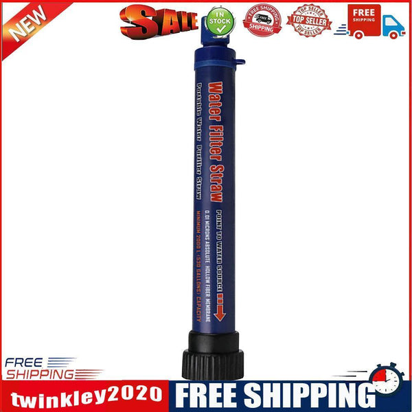 Camping Filter Straw Water Purifier Outdoor Drink Water Filter (Navy Blue)