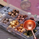 200pcs/box Retro Octagon Fire Painting Pills Sealing Wax Grain Beads (D)