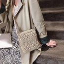 Solid Color Tassel Shoulder Crossbody Handbags Women Woven Summer Beach Messenge