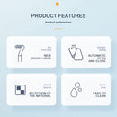 Golf Toilet Brush with Holder - Flexible Scrubbing Toilet Brush with Long Handle