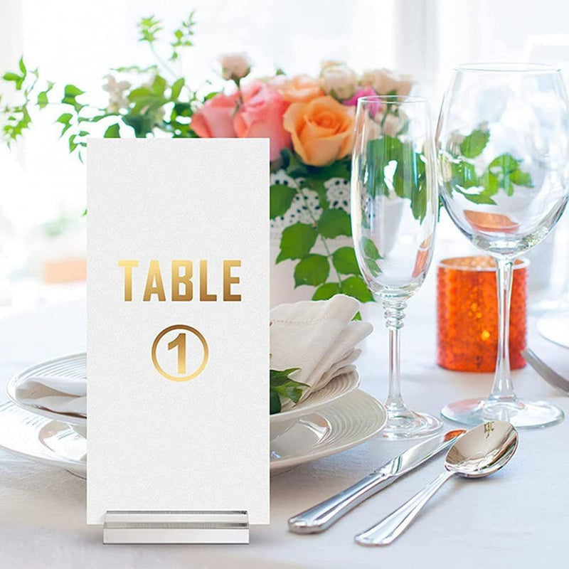 Decoration Table Numbers Holder Clamps Stand Acrylic Sign Holder Place Card