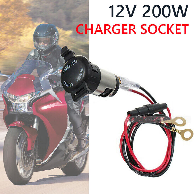 12V 120W Motorcycle Car Truck Power Adapter Socket Car Charger Plug with Wire