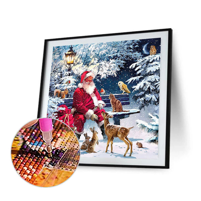 DIY Diamond Painting Kits Full Round Drill Santa and Animal Home Decoration