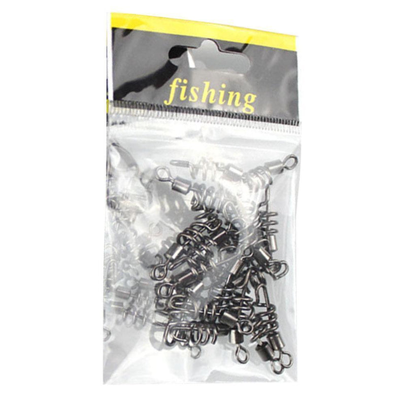 20pcs Fishing Barrel Bearing Swivels Stainless Steel Solid Ring (21mm)