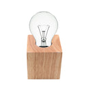 Solid Wood Table Lamp Base E27 220V Wooden Light Holder w/Switch Line (G)