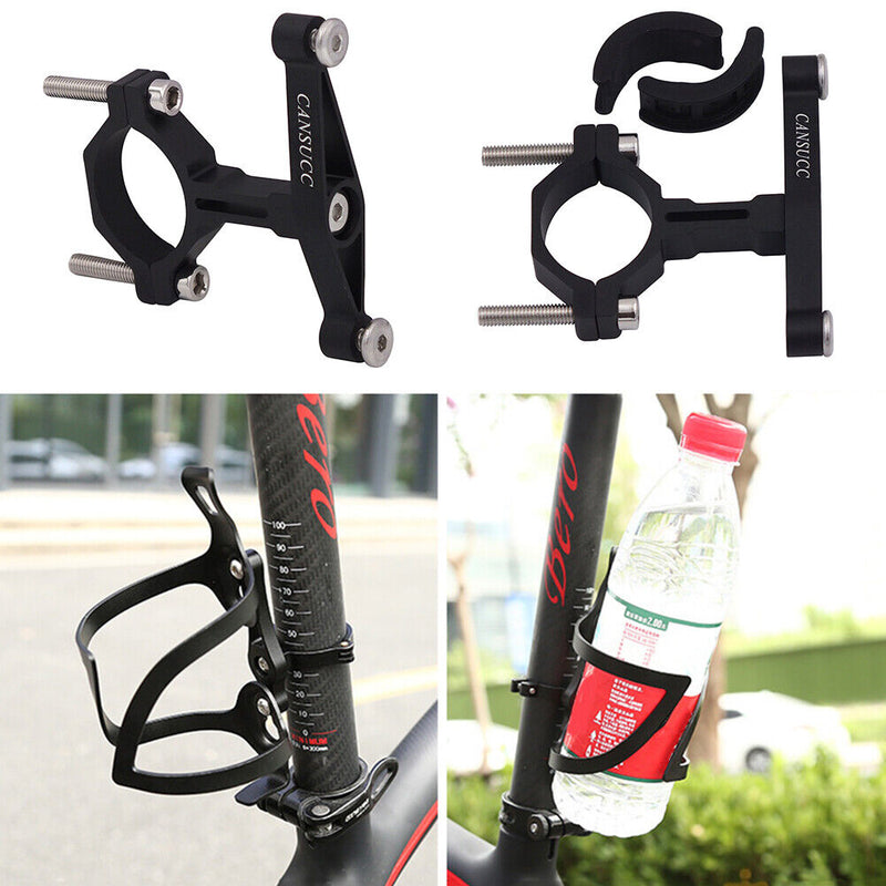 CANSUCC Mountain Bike Water Bottle Cage Adapter Kettle Holder Rack Clamp Brac