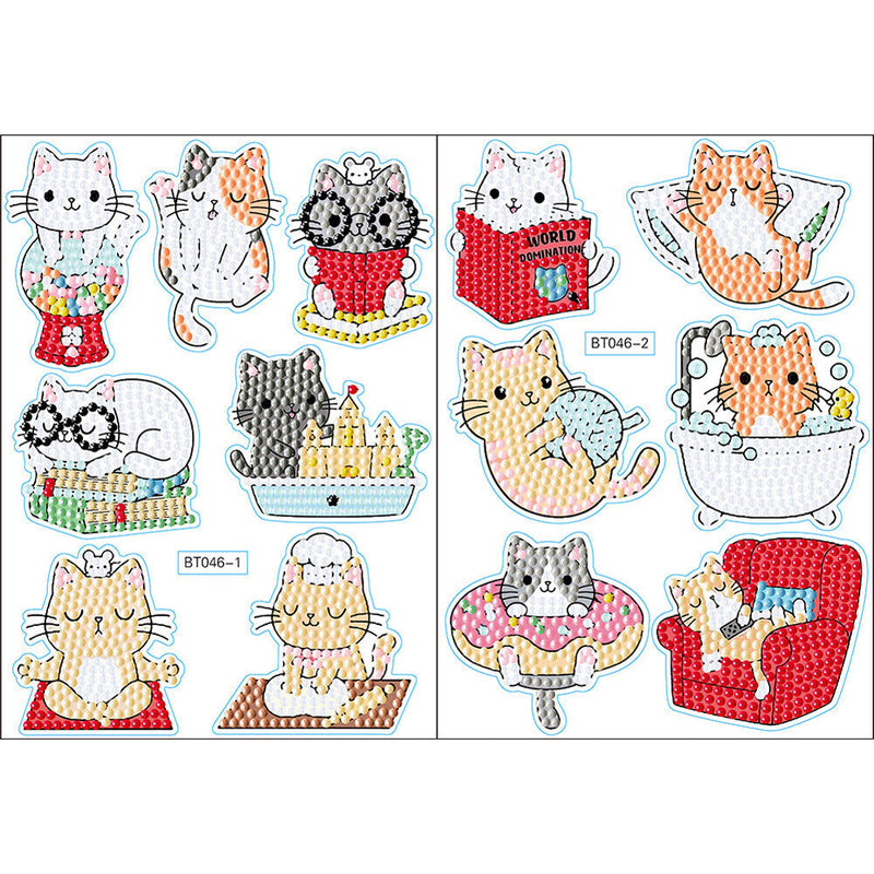 #A 2pcs Mosaic Stickers Handmade Creative Exquisite Greeting Card for Home Ornam