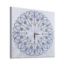 DIY Special Shaped Diamond Painting White Flower Wall Clock Craft Art Decor