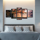 Tree Leaves Print Wall Oil Painting Polyester Wall Art Pictures Home Decoration