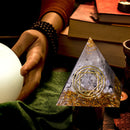 Crystal Pyramid Crystal Points Energy Generator for Reiki Healing Meditation