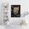 Oil Paint By Numbers Flowers Lion Frameless Picture Craft Kit for Living Ro