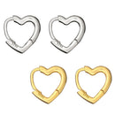 Girls Small Jewelry Women S925 Studs Hoop Earrings Hypoallergenic Heart Shaped