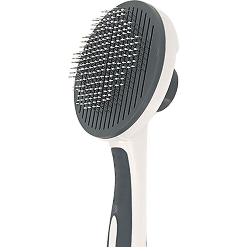 Stainless Steel Bristle Dog Hair Remover Comb Hair Grooming Brush (Grey) Newly