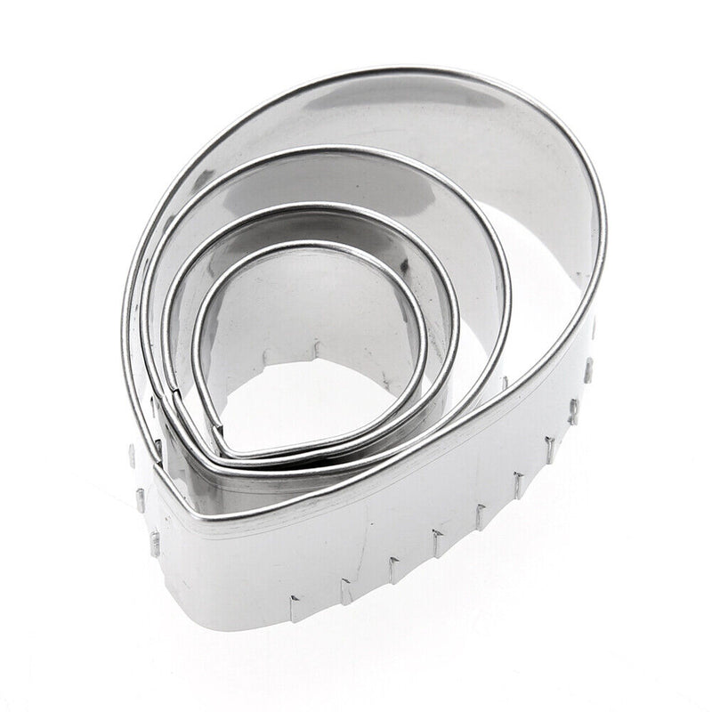 Rose Cutter Set Stainless Steel Fondant Molds Cake Decorating Moulds Newly