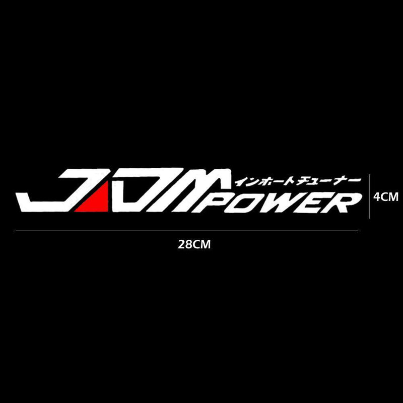 JDM Power Car Stickers Reflective Bumper Styling Decals Decoration Accessorie