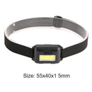 3 Modes Strong LED COB Headlight Outdoor Camping Mini Flashlight (Black)