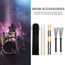 6pcs Drum Rod Sticks Wood Drumsticks Wire Brush Set for Percussion Instrument