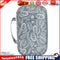 Yarns Crochet Hook Tool Storage Bag Knitting Needle Organizer (Grey Flower)