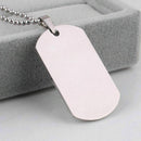 Military Dog Tag Steel Pendant Ball Bead Necklace Army Mens ,UK C7B7 E0A9