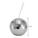 600ml Disco Ball Cups Cocktail Nightclub Party Straw Wine Glass Drinking Mu