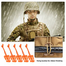10pcs/Lot Molle Backpack Carabiner EDC Elastic Rope Webbing Buckle (Orange)