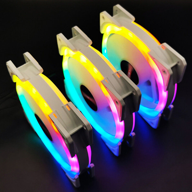 COOLMOON 12cm Cooling Fan 4Pin PWM 5V 3Pin ARGB Computer PC Cooler Radiator