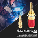 6mm Water Cooled Gas Adapter M6 Welding Torch Quick Hose Connector (Red) Newly