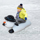 Skiing Circle with Handle Kids Winter Snow Playing Sled Inflatable PVC Cartoon