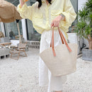 Casual Handmade Straw Portable Shoulder Tote Bag Beach Large Capacity Handbag