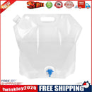 Portable Outdoor Folding Collapsible Water Bags Drinking Carrier (White10L)