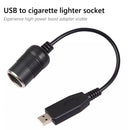 30cm 5V USB A Male to 12V Car Cigarette Lighter Socket Female Cable Adapter
