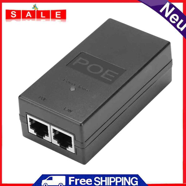 ALLOET POE Power Supply 24V 0.5A 24W Desktop POE Power Injector Ethernet Adapter Practice