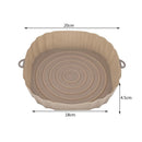 Silicone Air Fryer Liner Reusable Oven Baking BBQ Fryer Pan Mat (Brown)