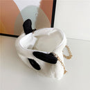 Cute Panda Crossbody Bag Kids Plush Chain Shoulder Bags Small Purse (C)