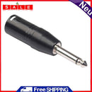 XLR 3-Pin Male to 6.35mm Mono Male Plug Audio Jack Adapter Connector Converter