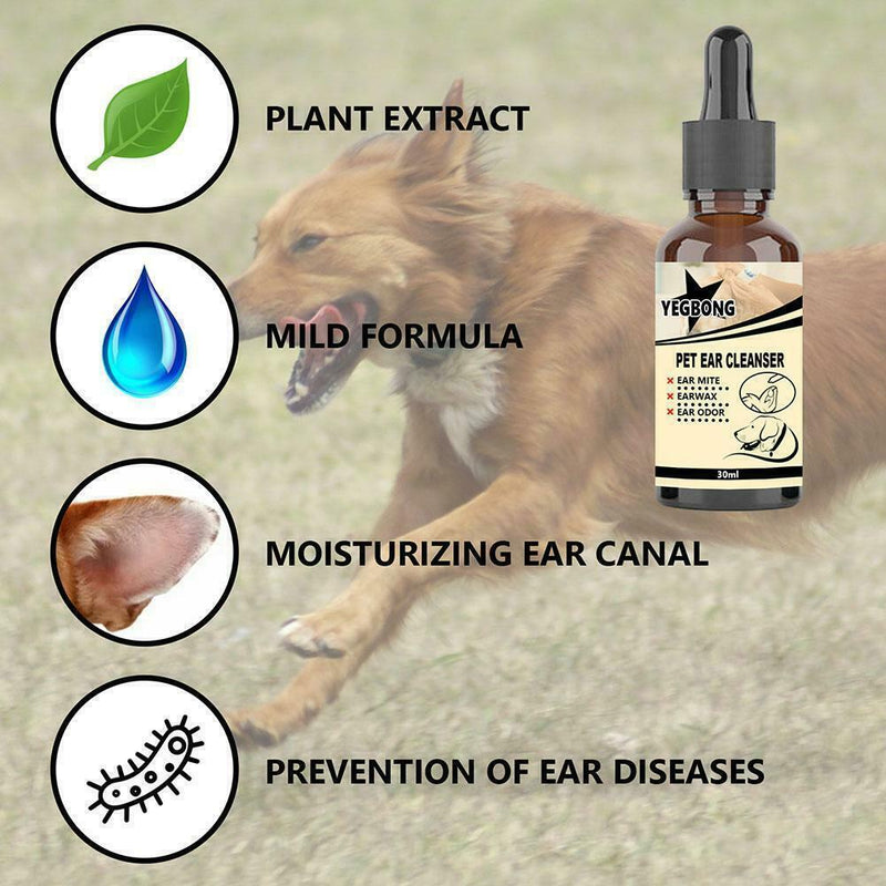 Pet Eye Drops Ear Cleaning Liquid Pet Cat Dog Auricular Mites Killer Puppy T3N5