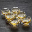 Double Wall Tea Cups Mini Glass Cup Espresso Coffee Cups Kungfu Teacup
