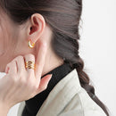 2 Pairs Circle Loop Chunky Hoop Jewelry Accessories Circl Hoops Earring