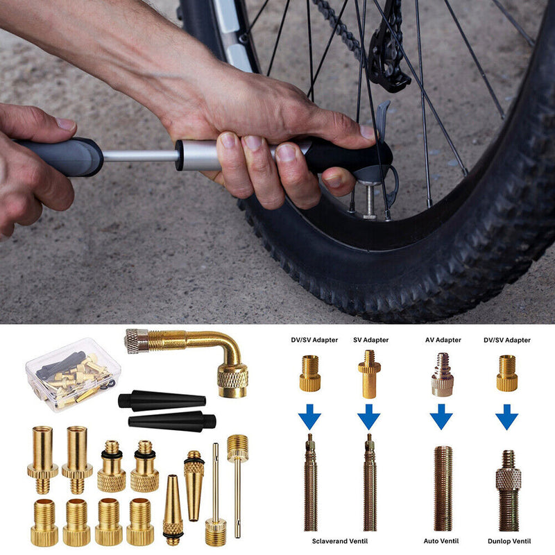 Air Tyre Valve Extension Stem Kits for Motorcycle Bicycle Pump Converter Adapter