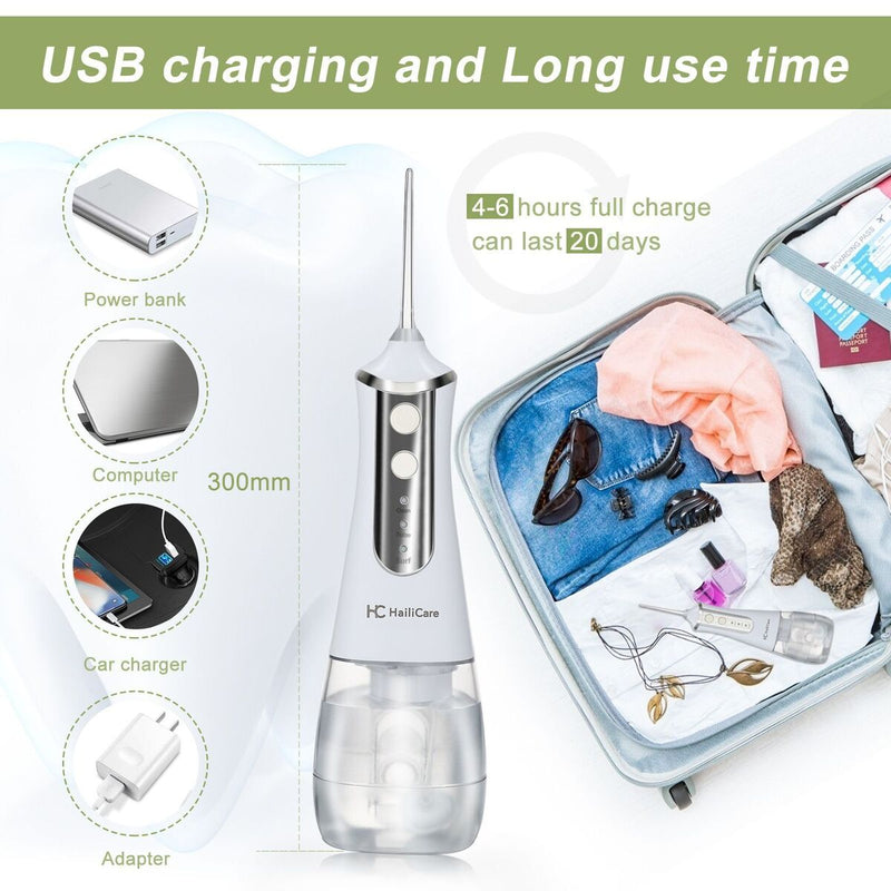 Waterpulse 5 Nozzle Dental Wash Water Flosser Teeth Cleaner Oral Irrigator