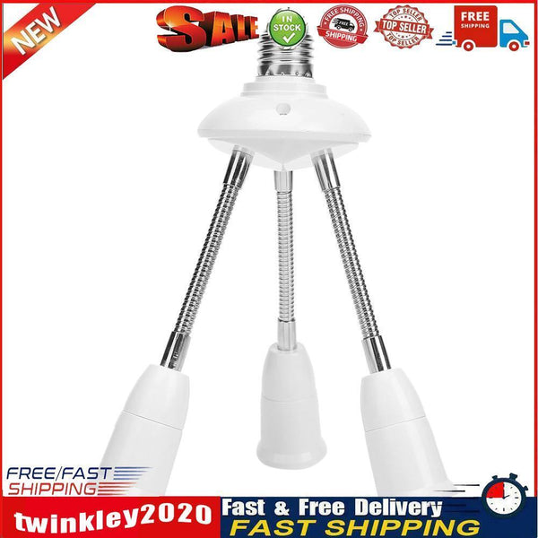 Adjustable E27 Lamp Holder for LED Light Adapter Multi-conversion (3-head) Newly